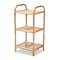 Baxton Studio Barras Modern Bohemian Natural Brown Finished Rattan 3-Tier Display Shelf 205-12685 - alternate 7